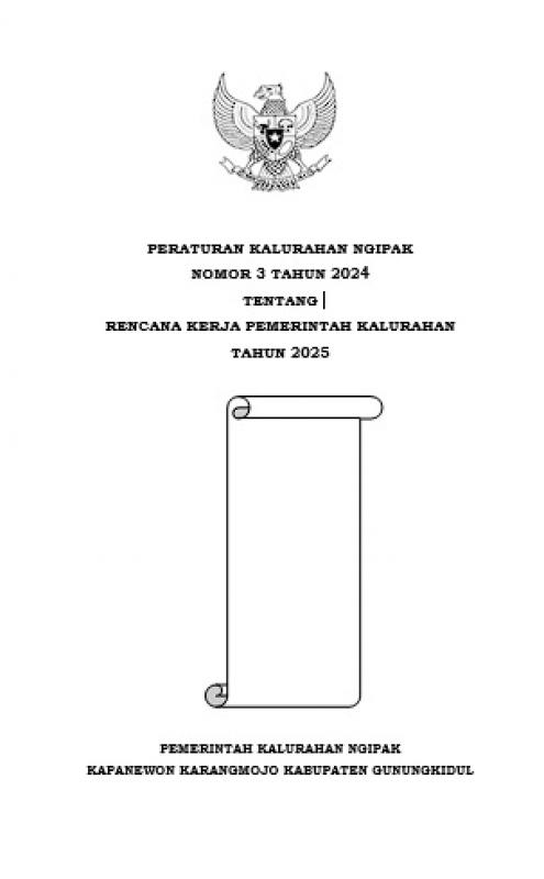 PERATURAN KALURAHAN NGIPAK NOMOR 3 TAHUN 2024 TENTANG RENCANA K
